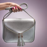 silver clutch bag