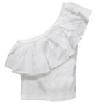 White Peplum Top